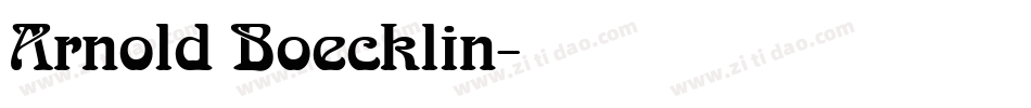 Arnold Boecklin字体转换